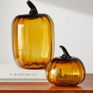 Amber Glass Medium Pumpkin